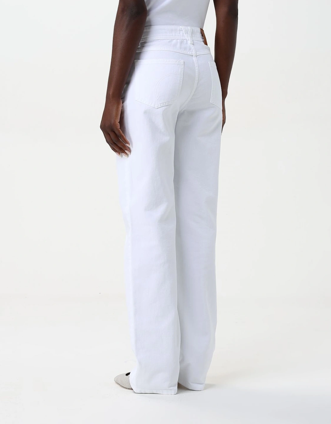 Wide Leg Jeans Metal Detail