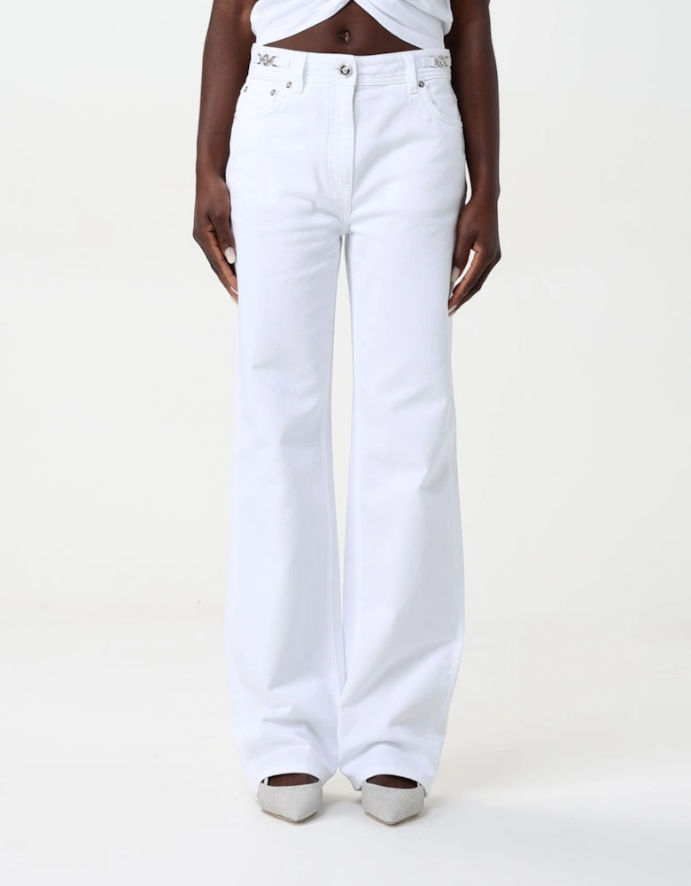 Wide Leg Jeans Metal Detail