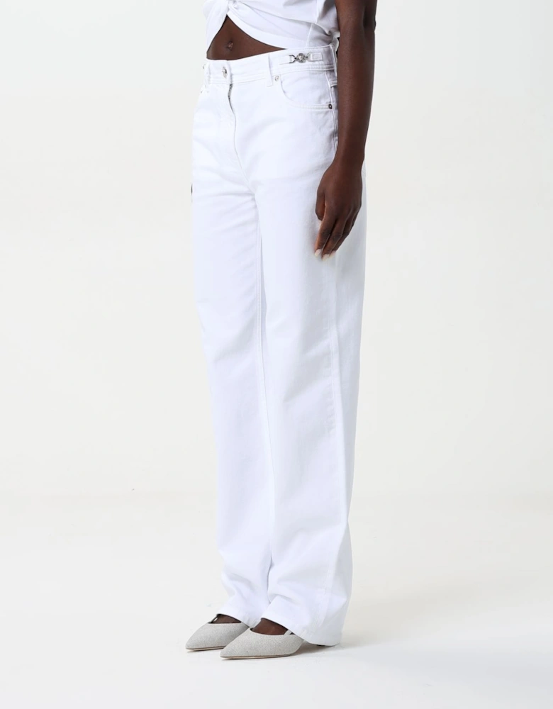 Wide Leg Jeans Metal Detail