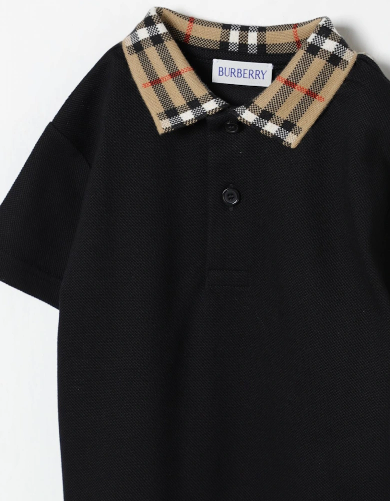 Kids Polo Shirt Checked Collar
