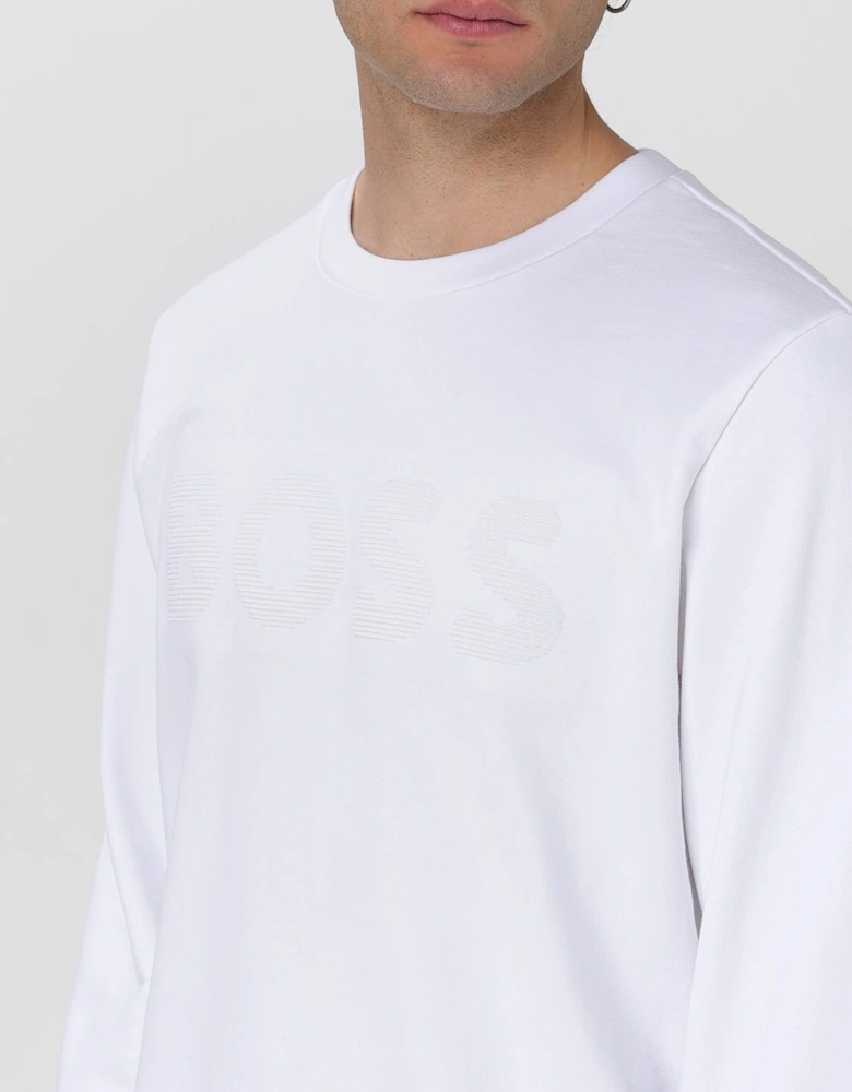 Crew Neck Sweatshirt Embroidered Logo