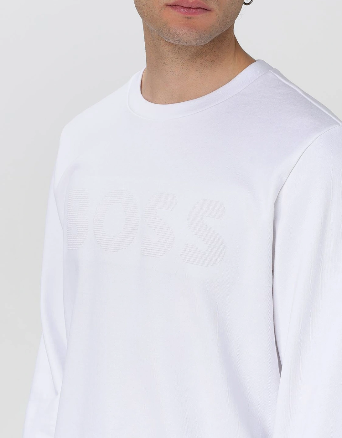 Crew Neck Sweatshirt Embroidered Logo