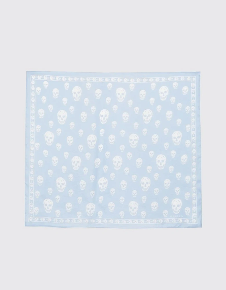 Skull Print Silk Scarf