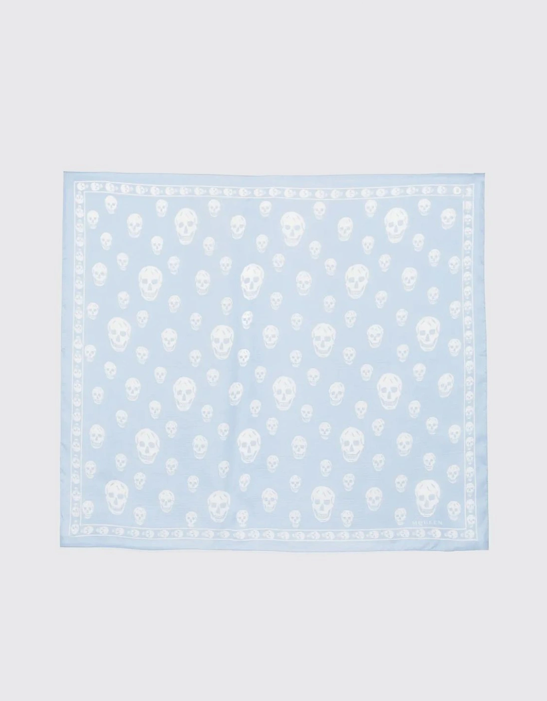 Skull Print Silk Scarf