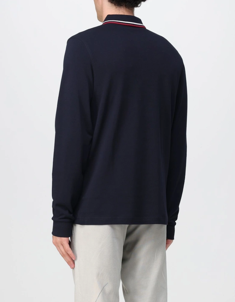 Tipped Long Sleeve Polo Shirt