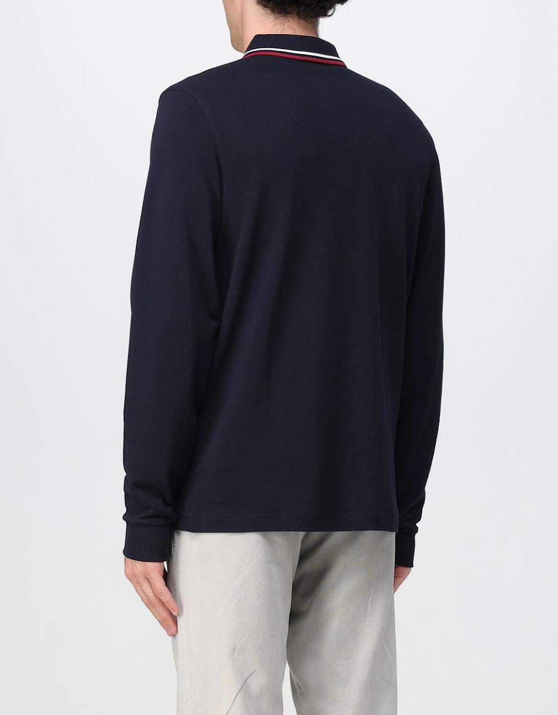 Tipped Long Sleeve Polo Shirt