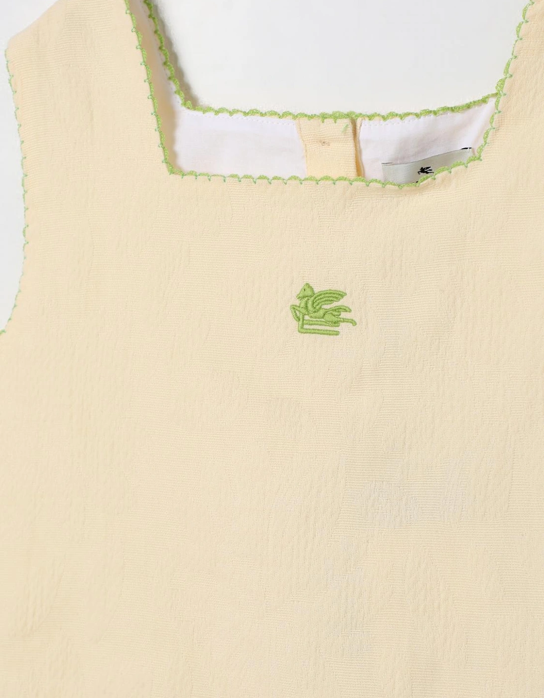 Cropped Sleeveless Top with Embroidery
