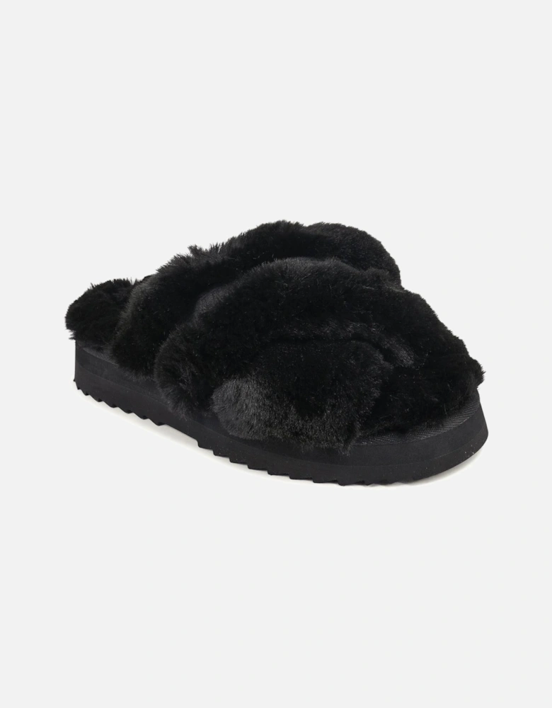 Fuzzy CrossStrap Slippers