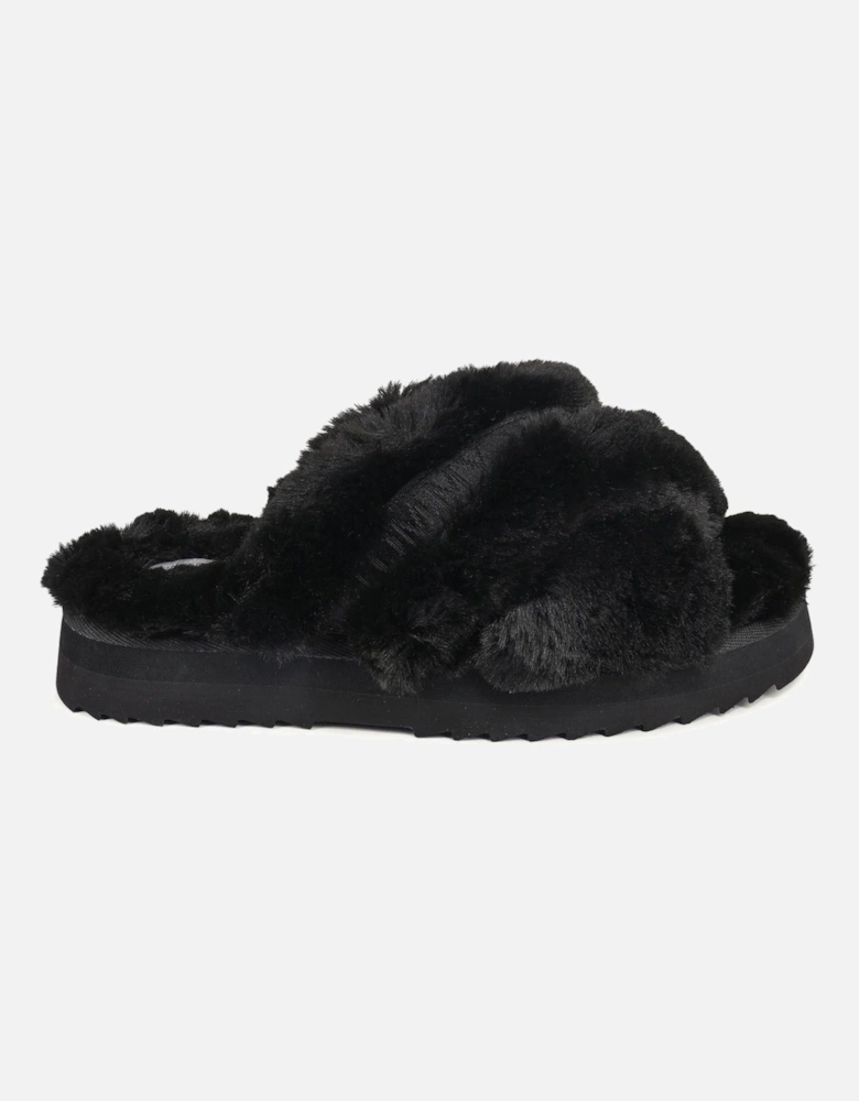 Fuzzy CrossStrap Slippers