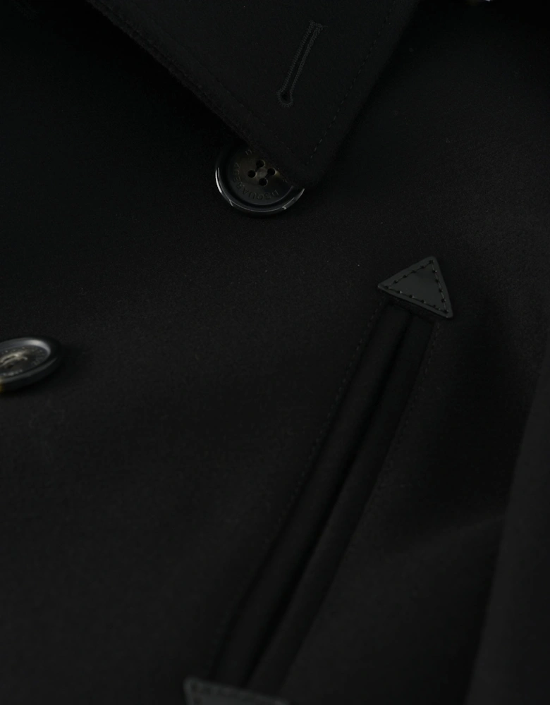 Felted Wool Peacoat Black