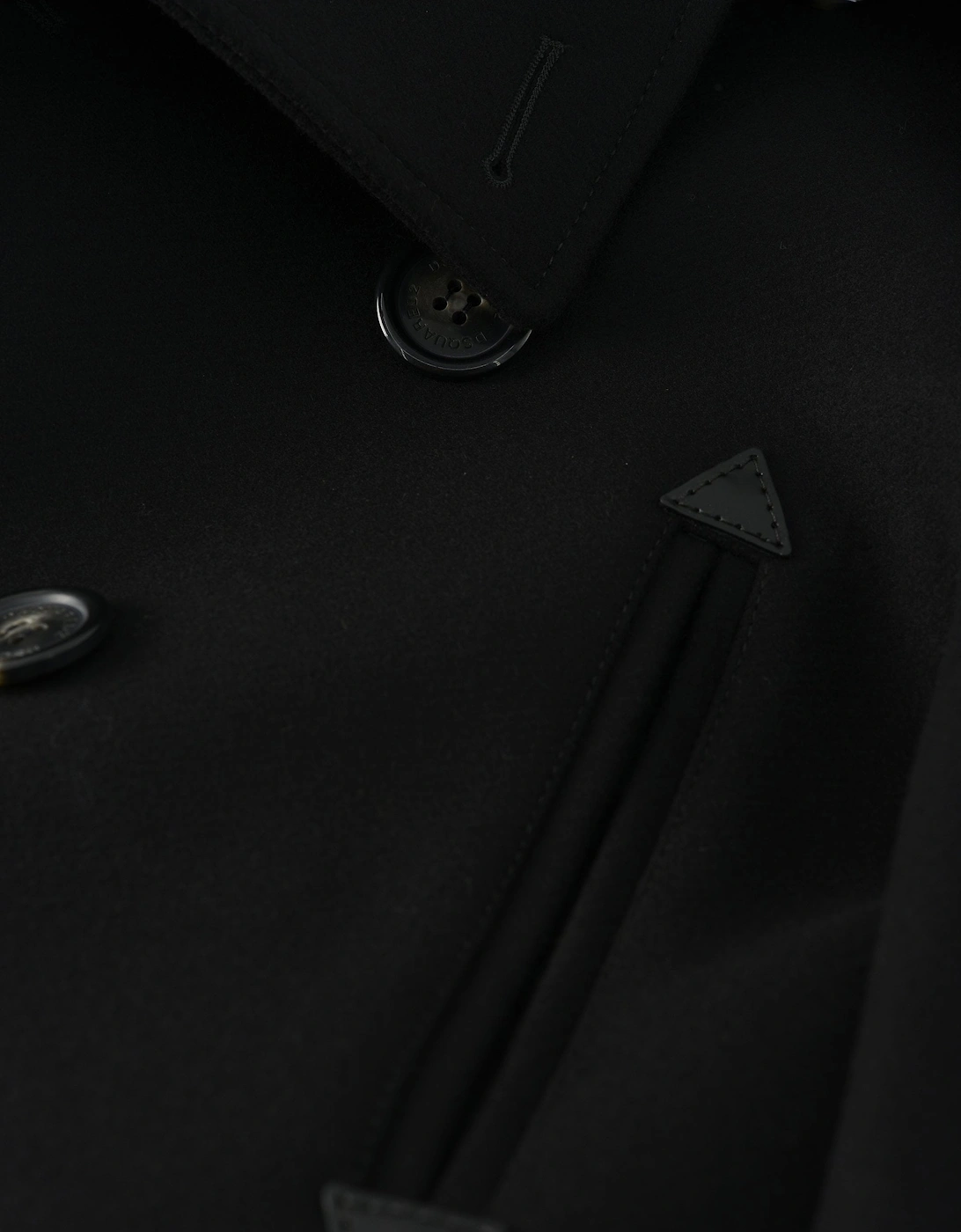 Felted Wool Peacoat Black