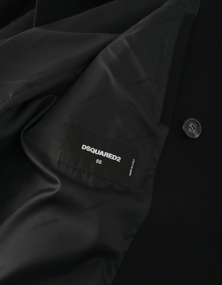 Felted Wool Peacoat Black