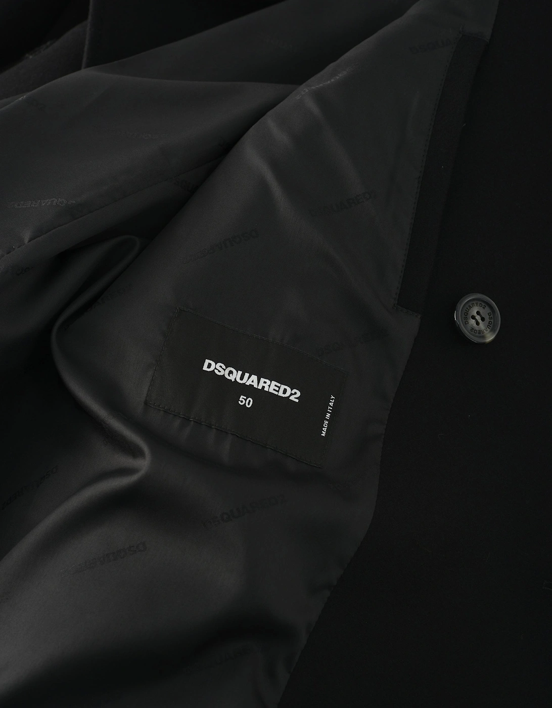 Felted Wool Peacoat Black