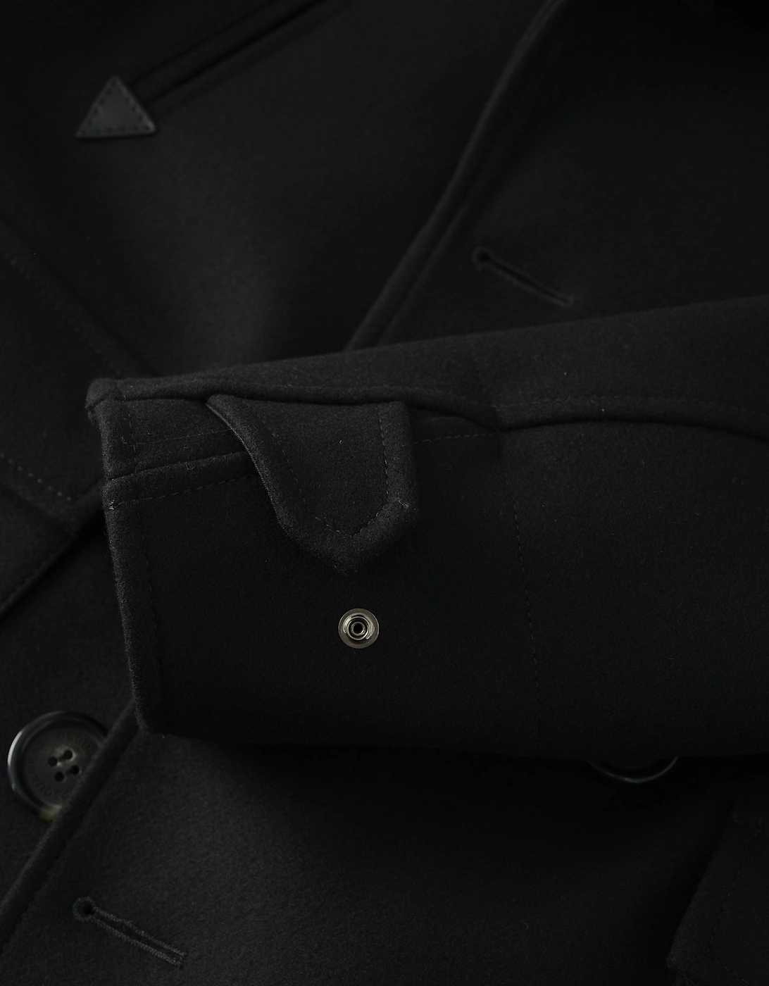 Felted Wool Peacoat Black