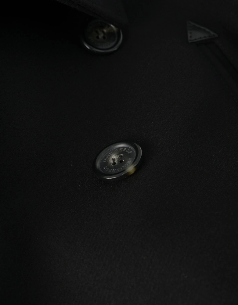 Felted Wool Peacoat Black