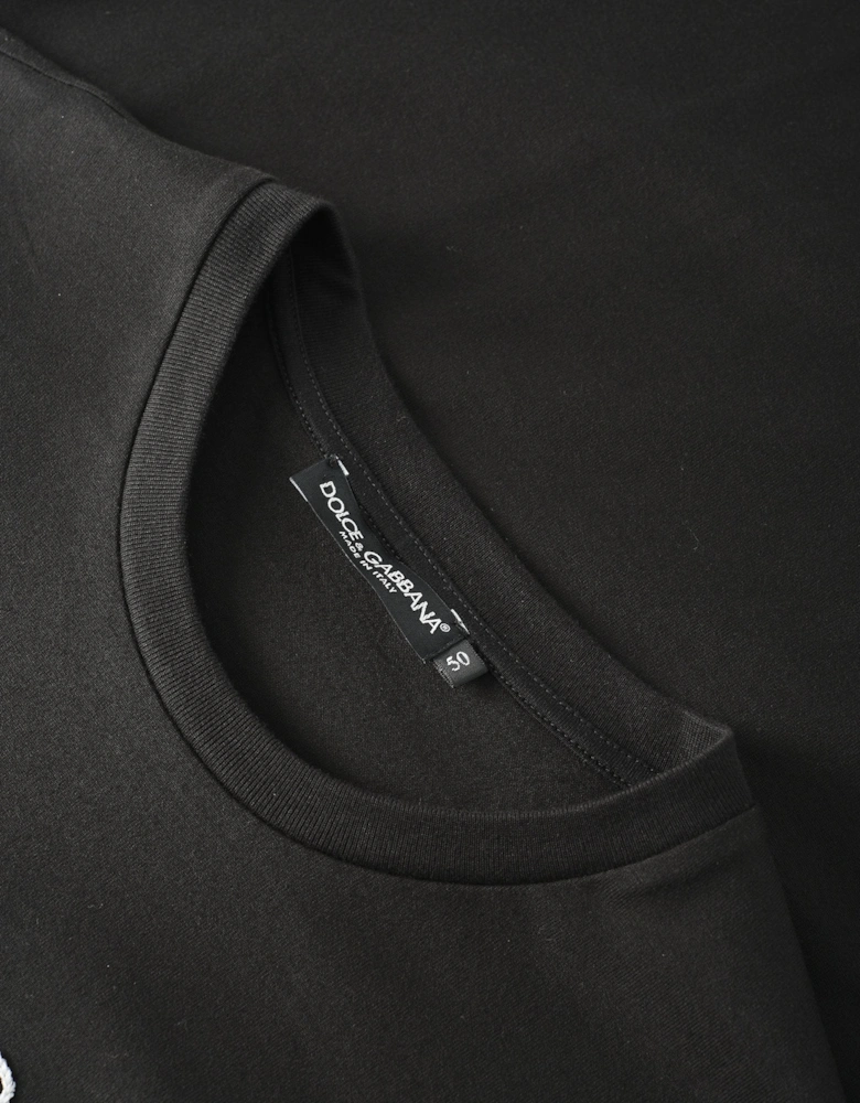 Branded Cotton T-Shirt Black