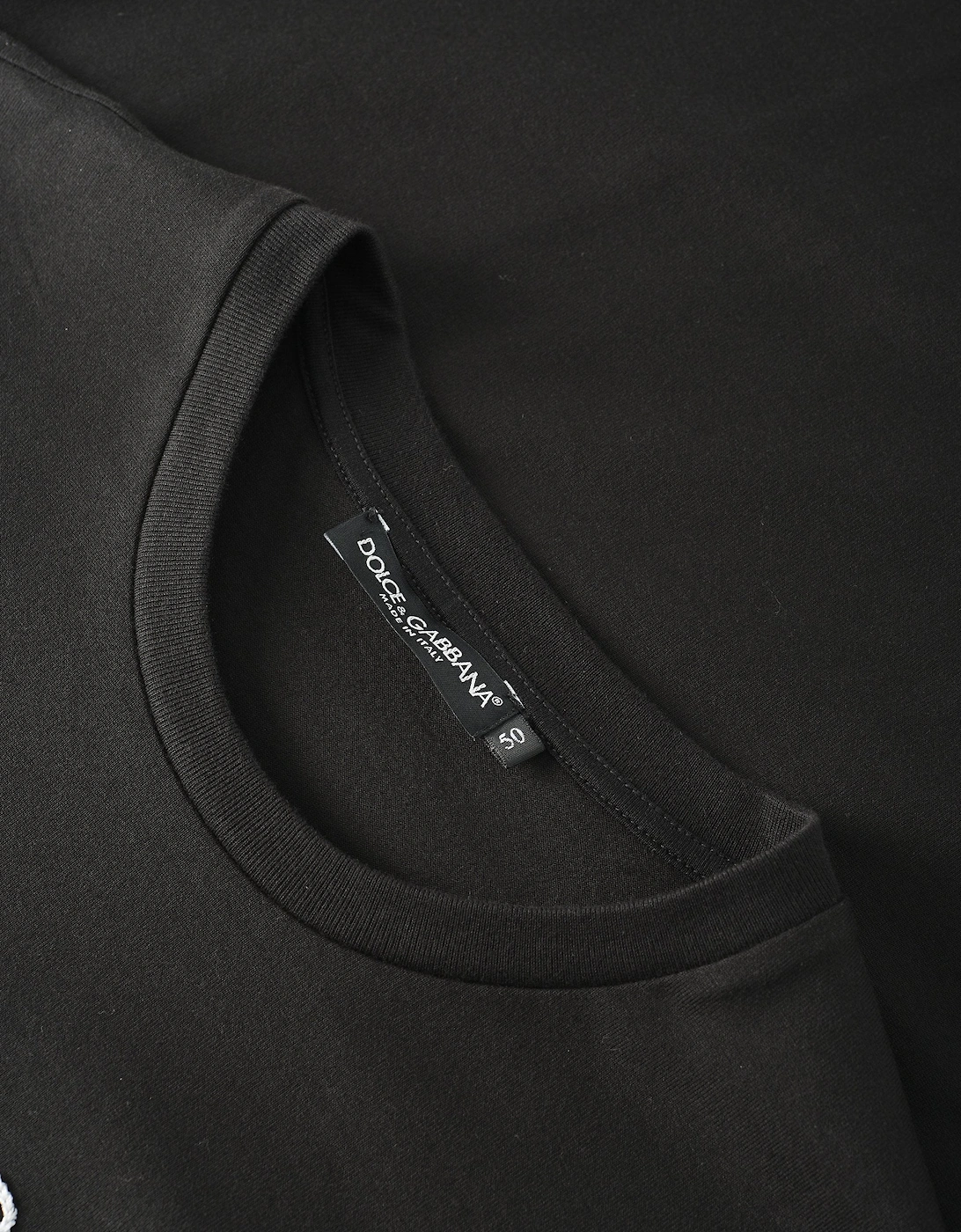 Branded Cotton T-Shirt Black