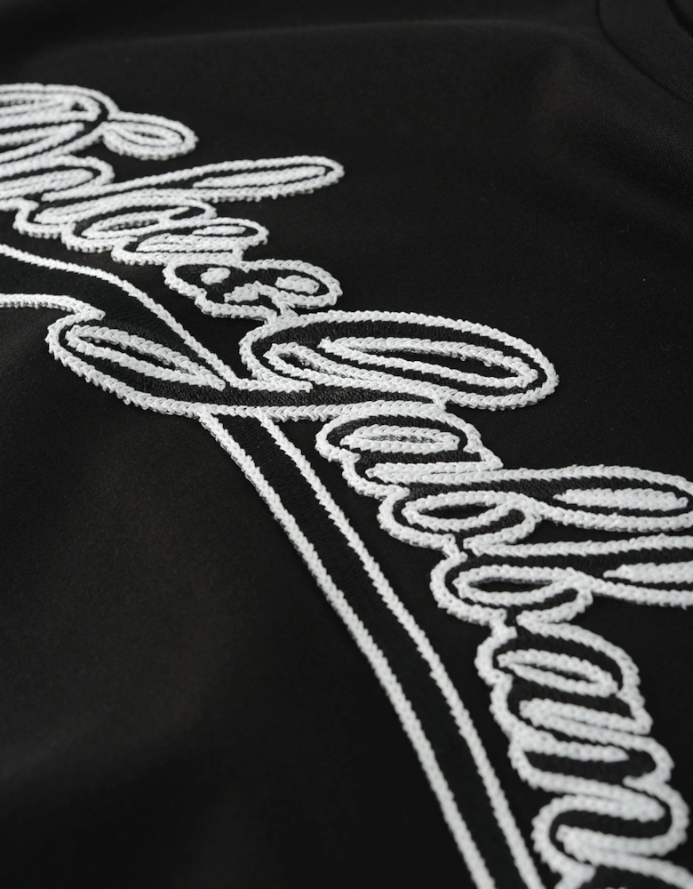 Branded Cotton T-Shirt Black