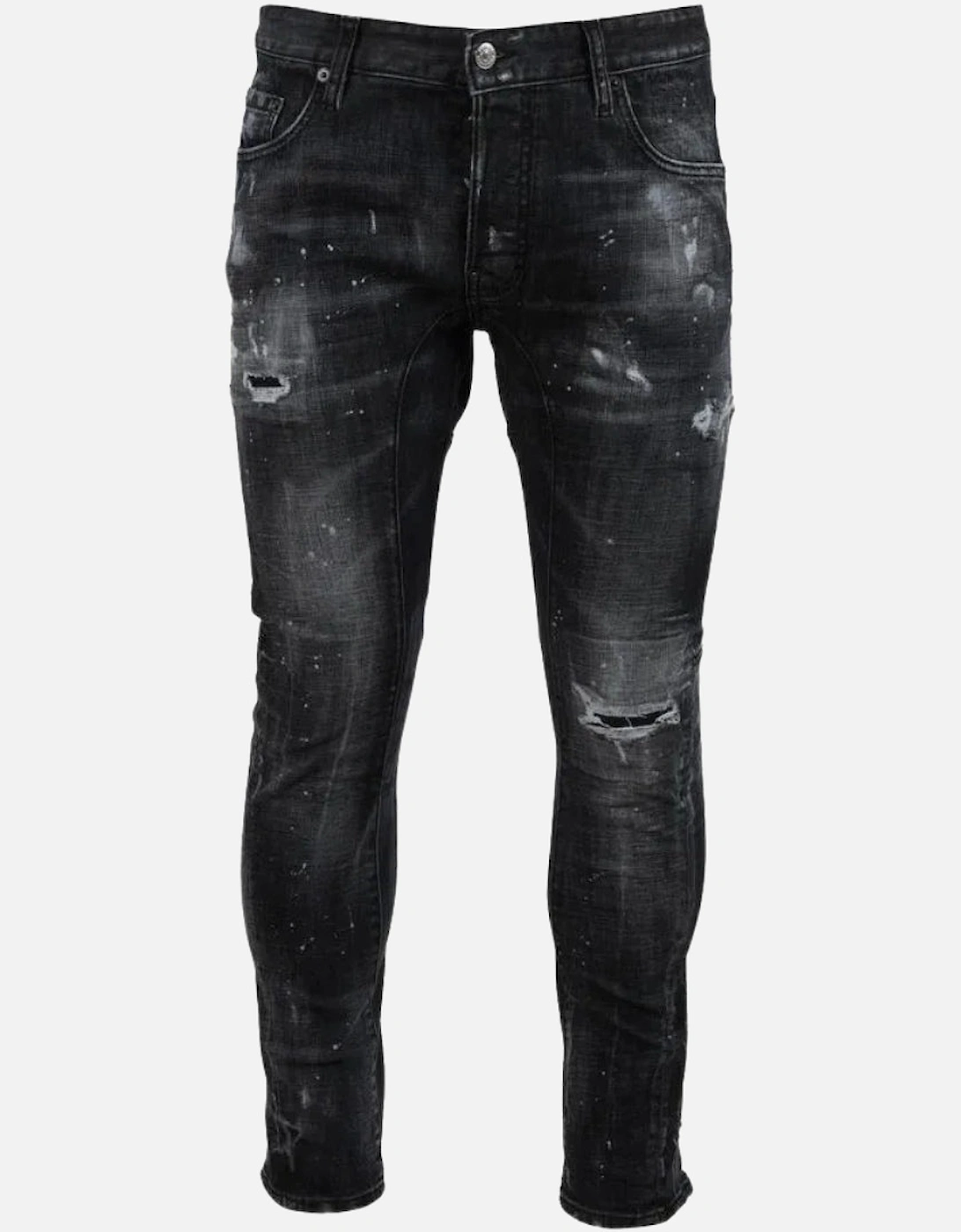 Tidy Biker Jean Black Destroyed Denim Jeans, 4 of 3