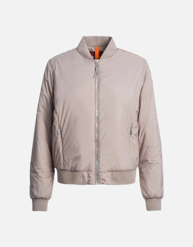 Lux Wistful Beige Bomber Jacket