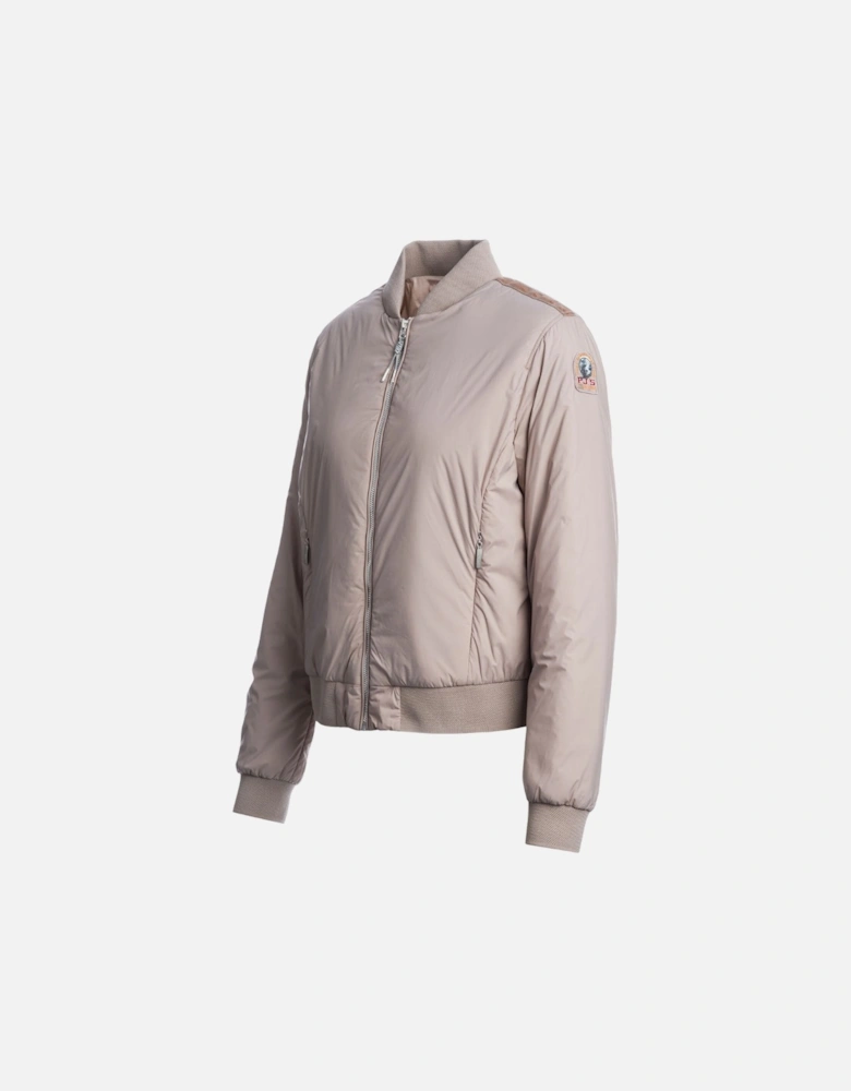 Lux Wistful Beige Bomber Jacket