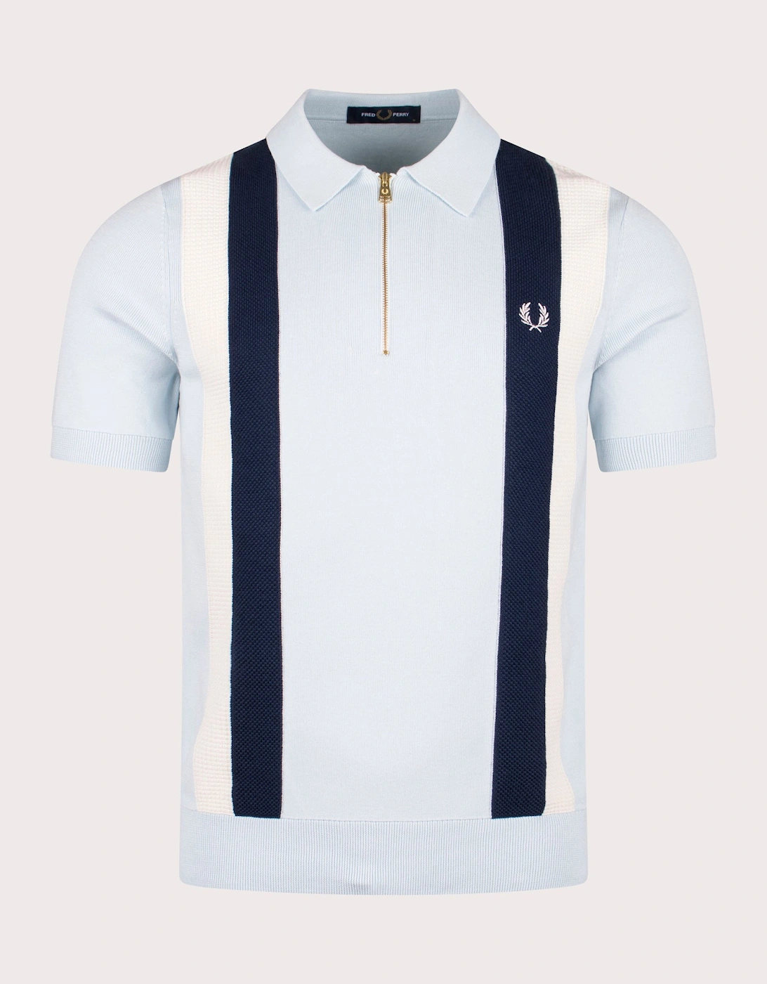 Textured Zip Neck Knitted Polo Shirt, 4 of 3