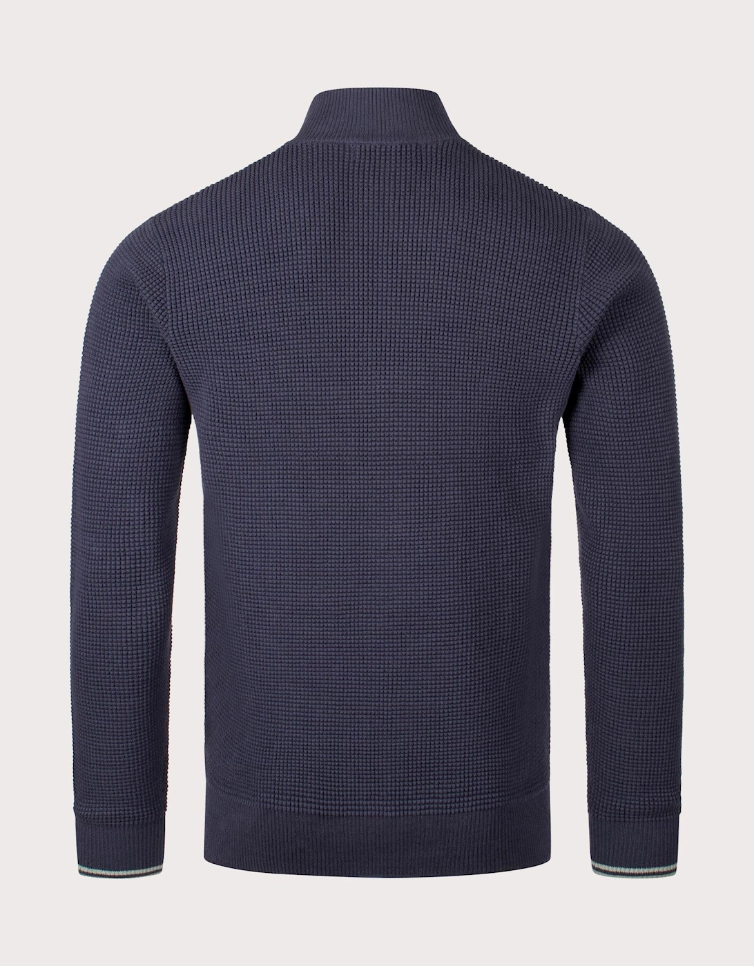Waffle Stitch Quarter Zip Jumper
