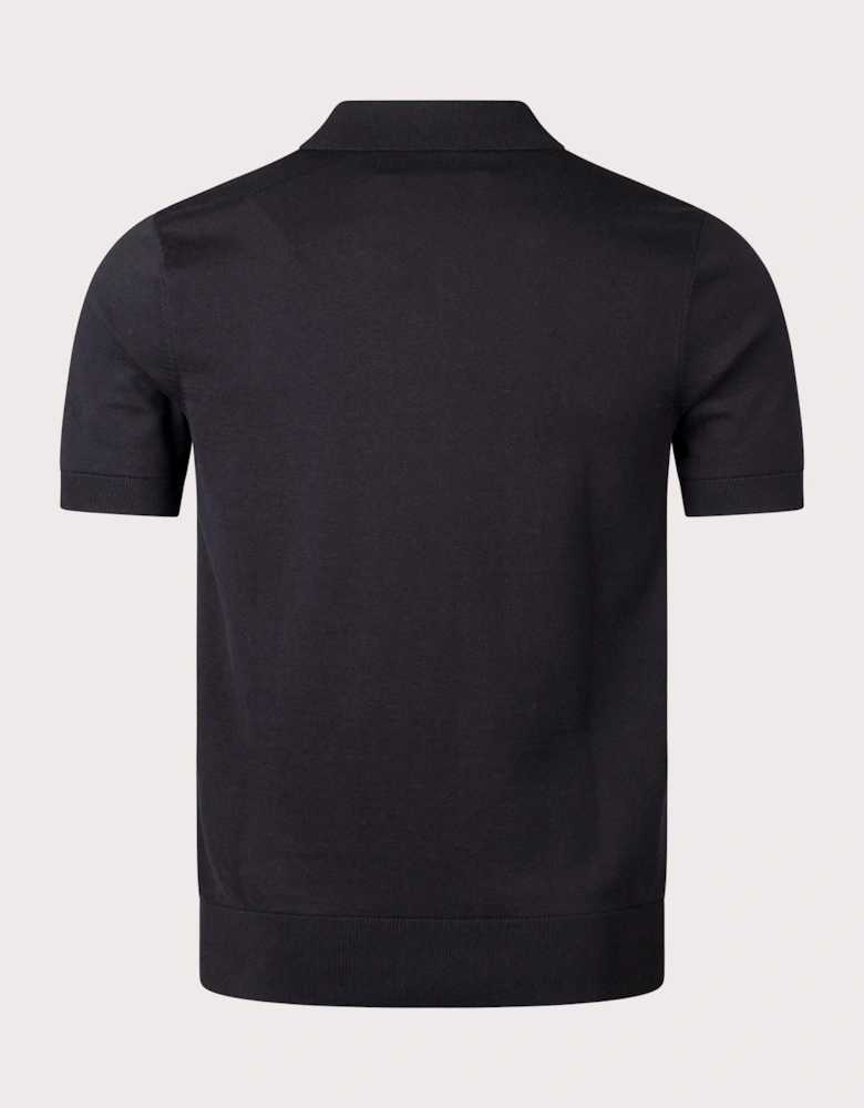 Argyle Knitted Polo Shirt