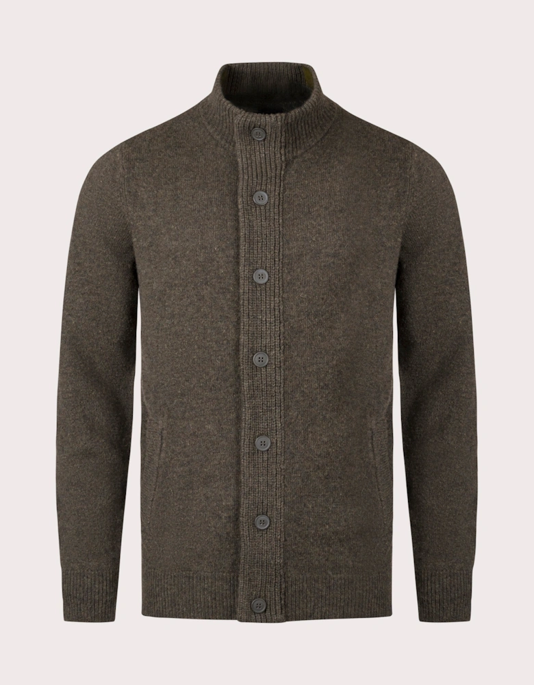 Essential Patch Zip Through Knitted Jumper
