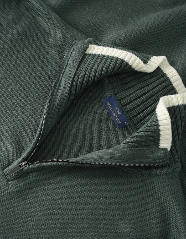 Soft Touch 1/4 Zip Sweater Green
