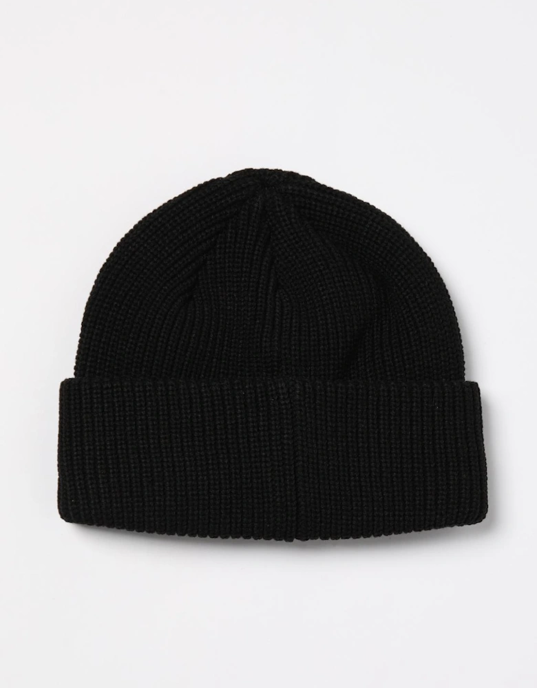 RibKnit Beanie with Logo Patch