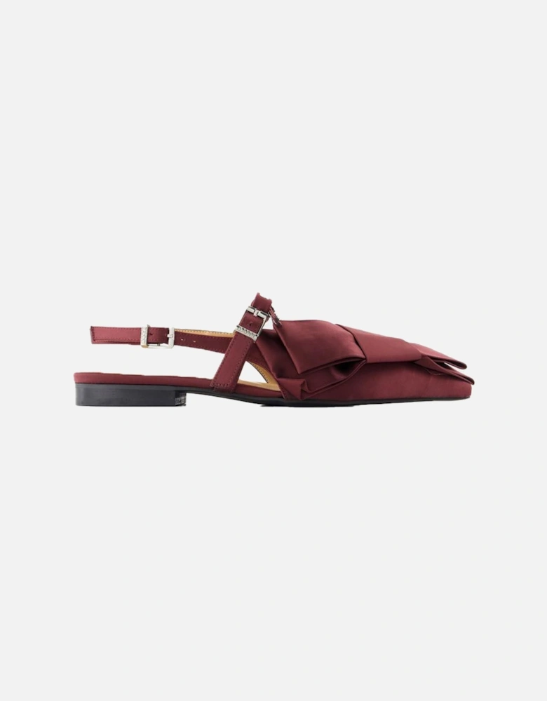 Satin Bow Flats