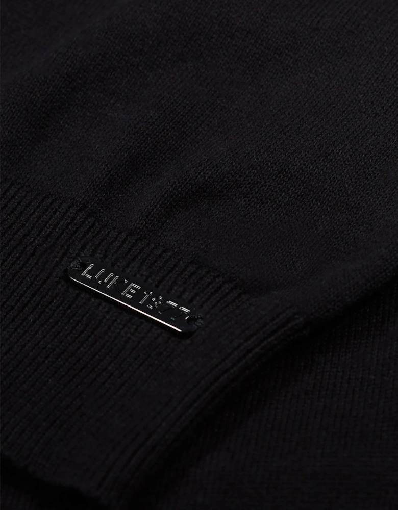 LUKE1977 Jenson Funnel Neck Knitted Jumper - Black
