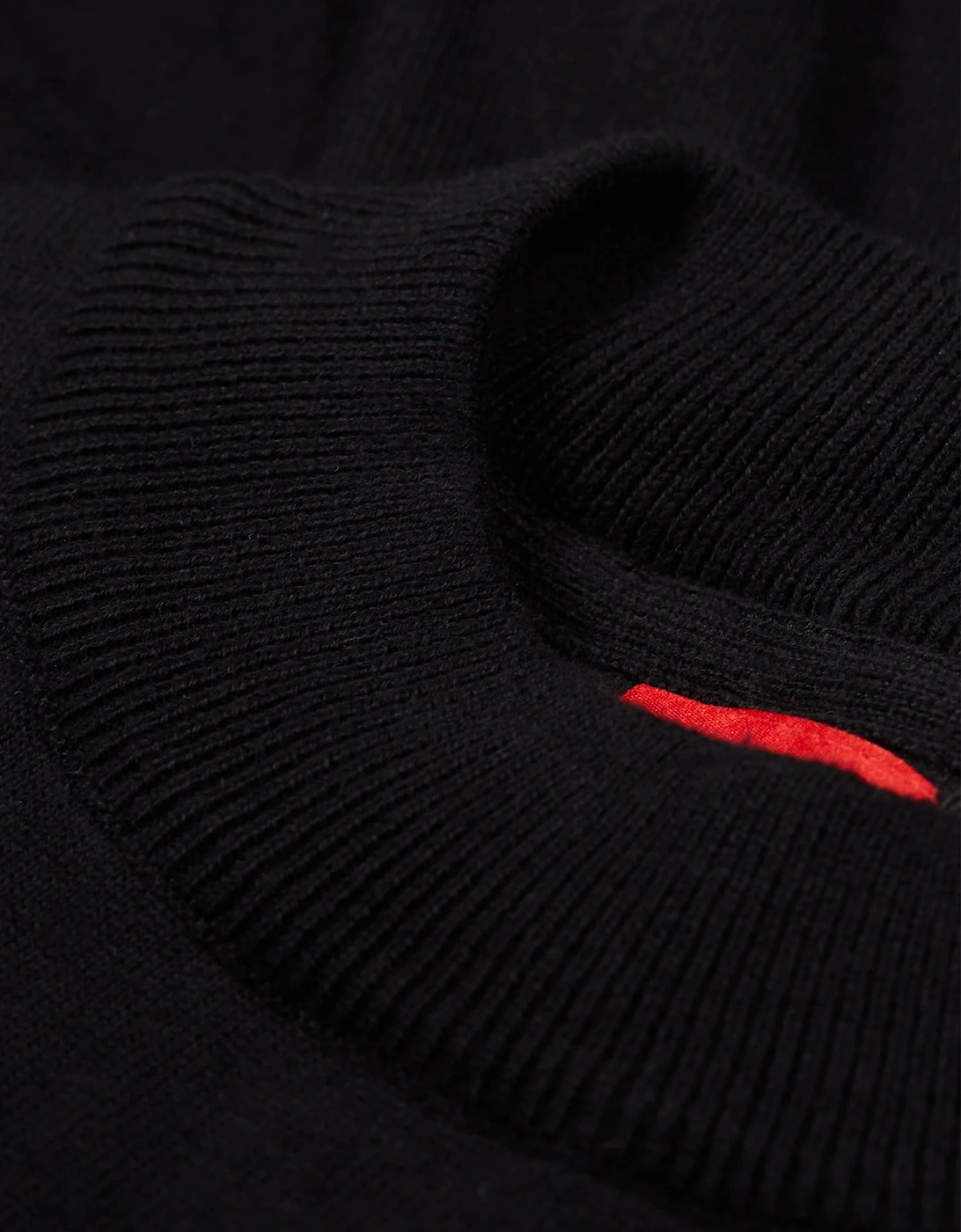LUKE1977 Jenson Funnel Neck Knitted Jumper - Black