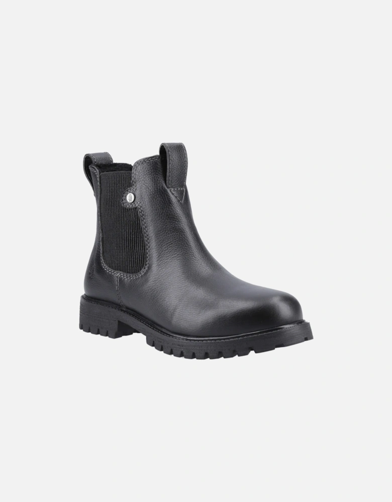 Wynter Leather Women's Black Flat Chelsea Boots