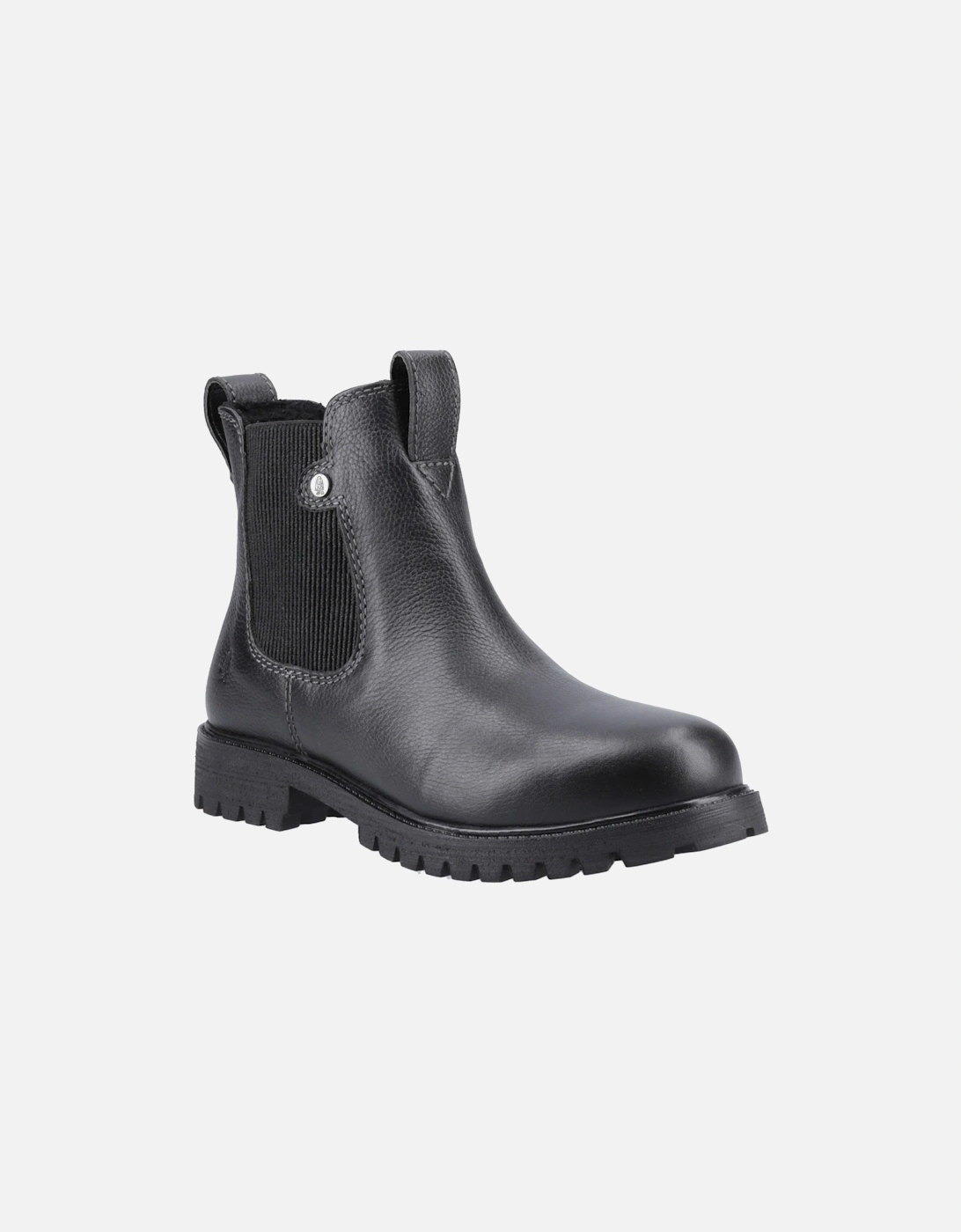 Wynter Leather Women's Black Flat Chelsea Boots, 6 of 5