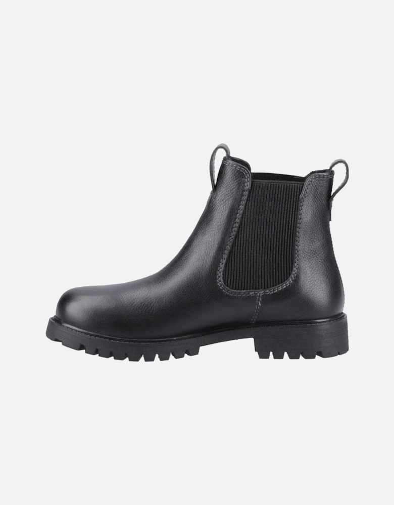 Wynter Leather Women's Black Flat Chelsea Boots