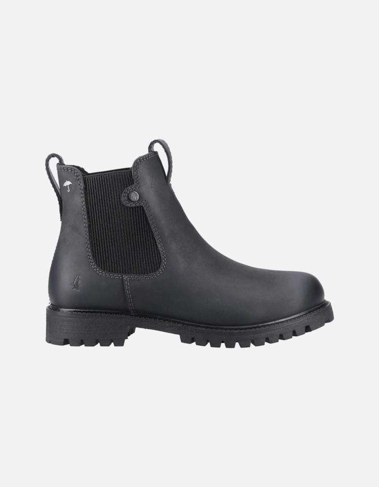 Wynter Leather Women's Black Flat Chelsea Boots