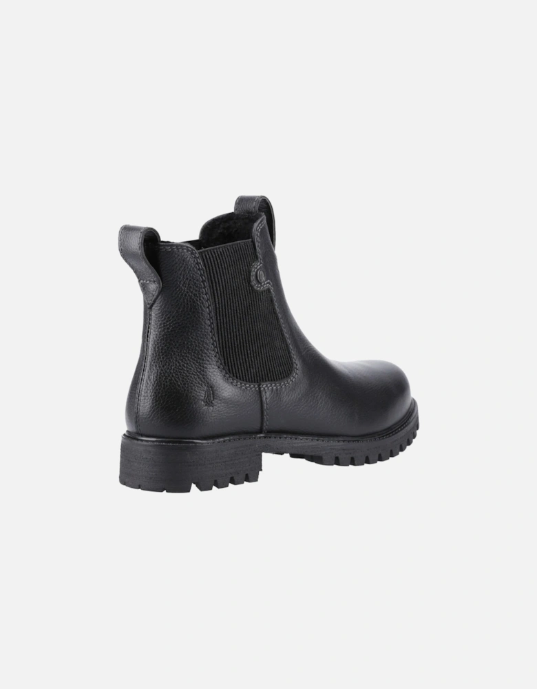 Wynter Leather Women's Black Flat Chelsea Boots