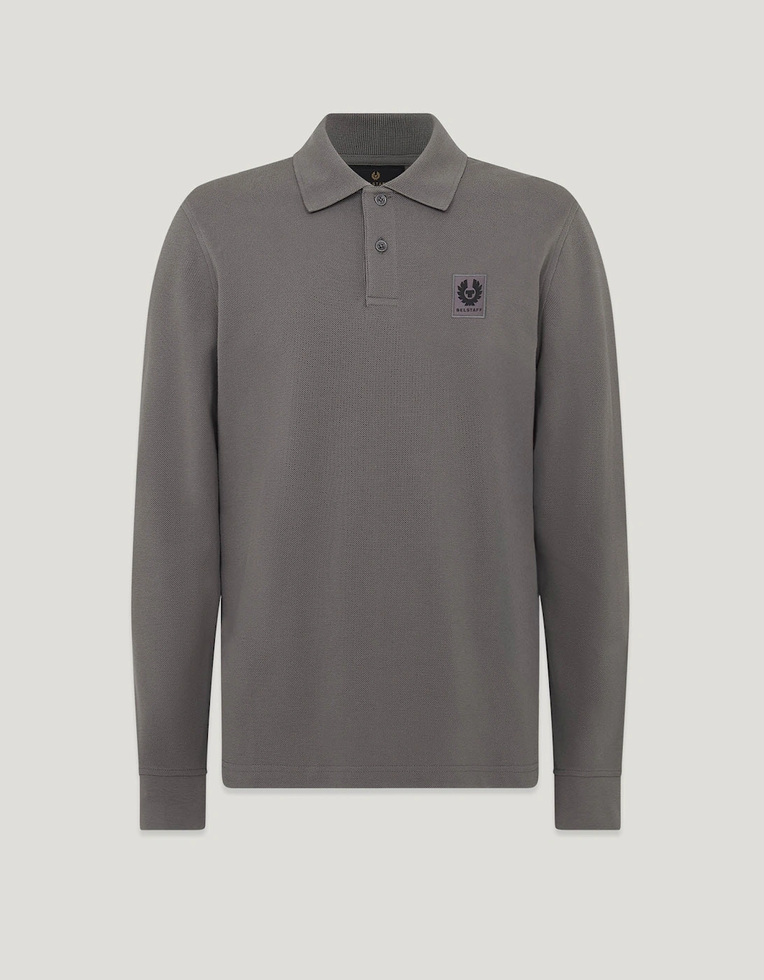 Long Sleeved Mens Essentials Polo - Tornado Grey, 2 of 1