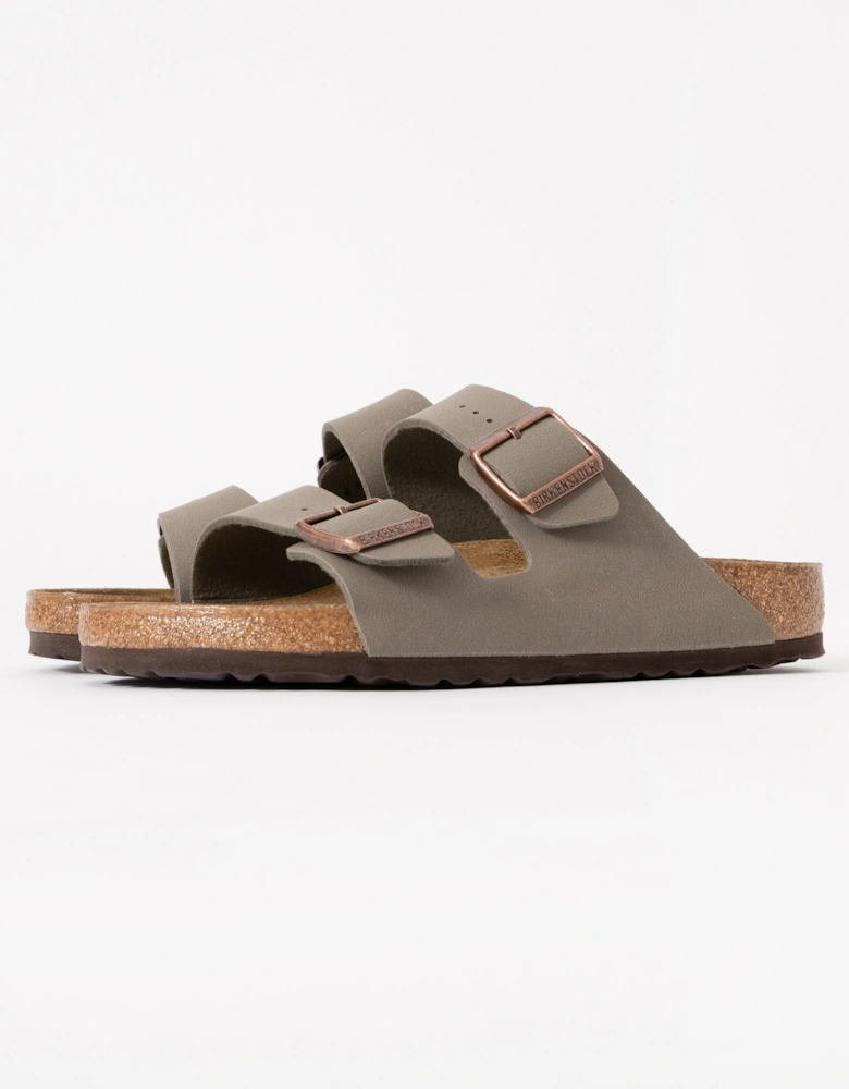 Birko-Flor Nubuck Unisex Sandals - Stone
