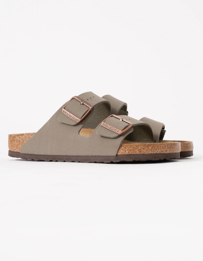 Birko-Flor Nubuck Unisex Sandals - Stone