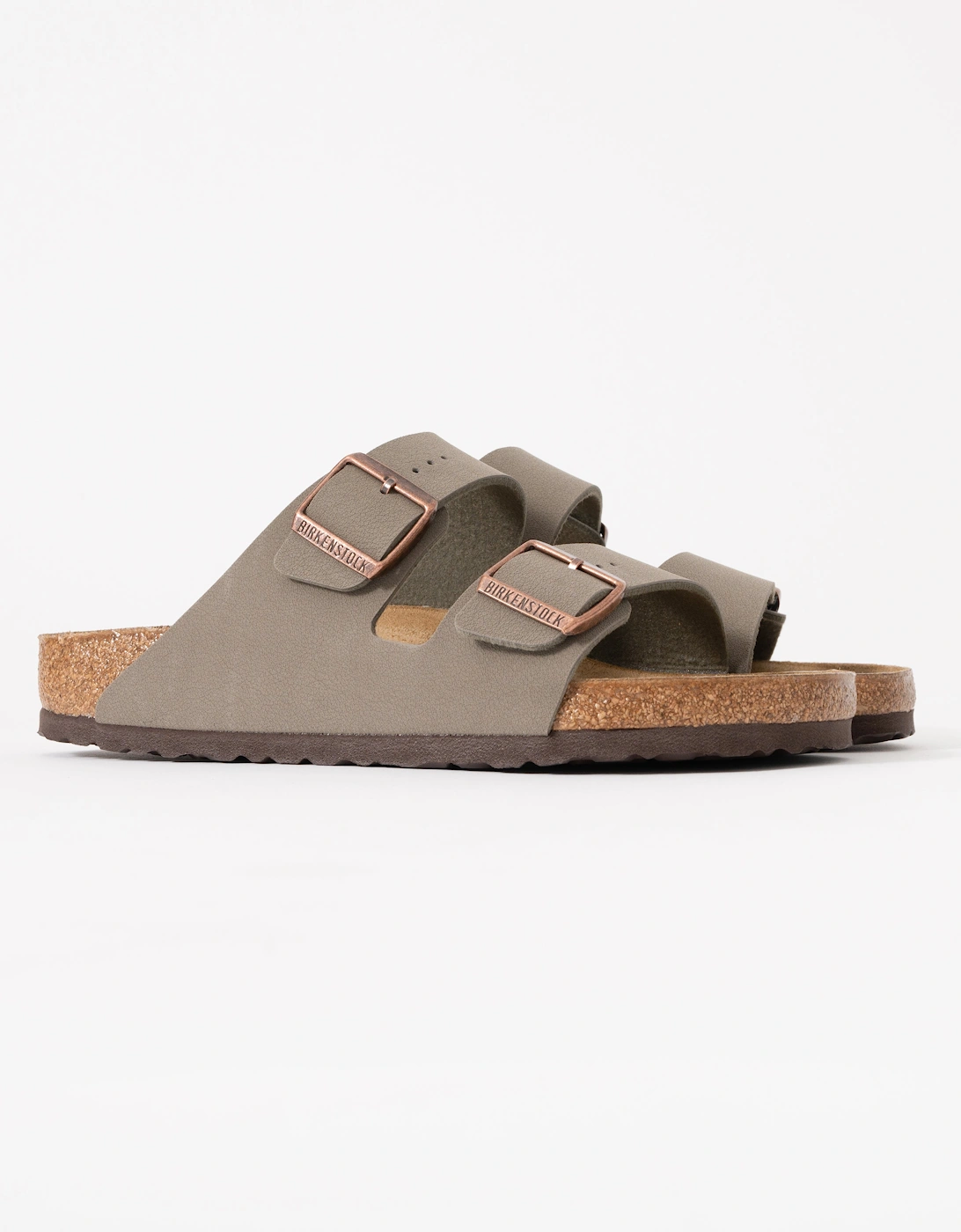 Birko-Flor Nubuck Unisex Sandals - Stone