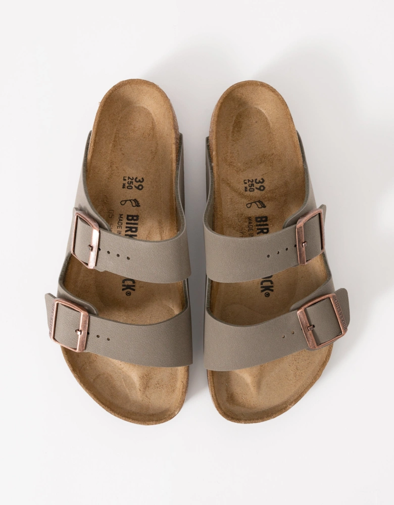 Birko-Flor Nubuck Unisex Sandals - Stone