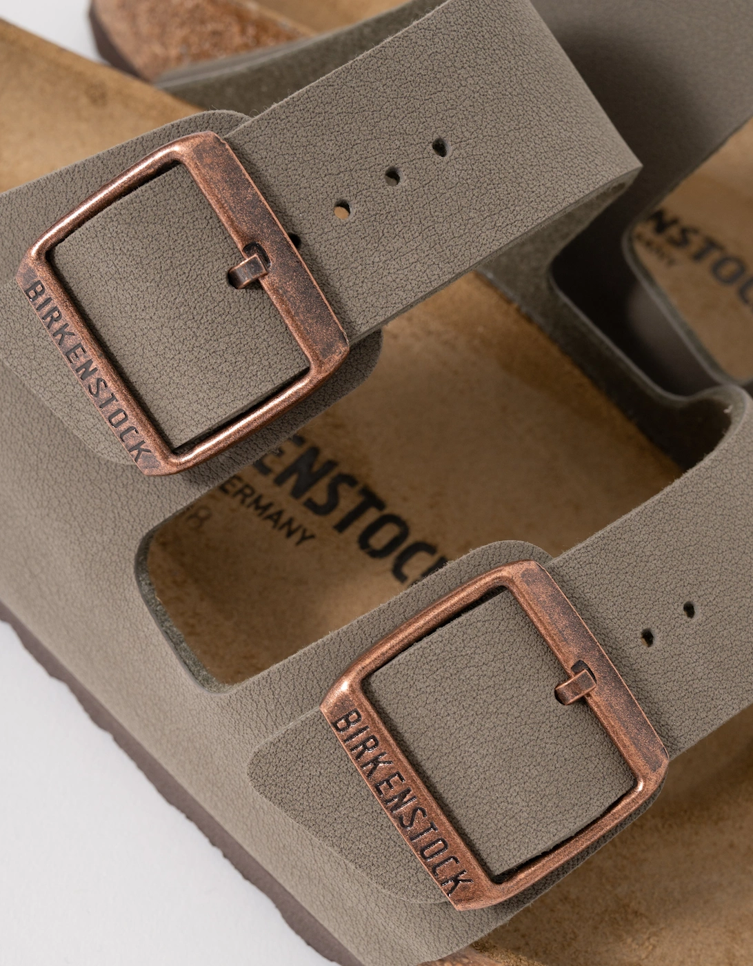 Birko-Flor Nubuck Unisex Sandals - Stone