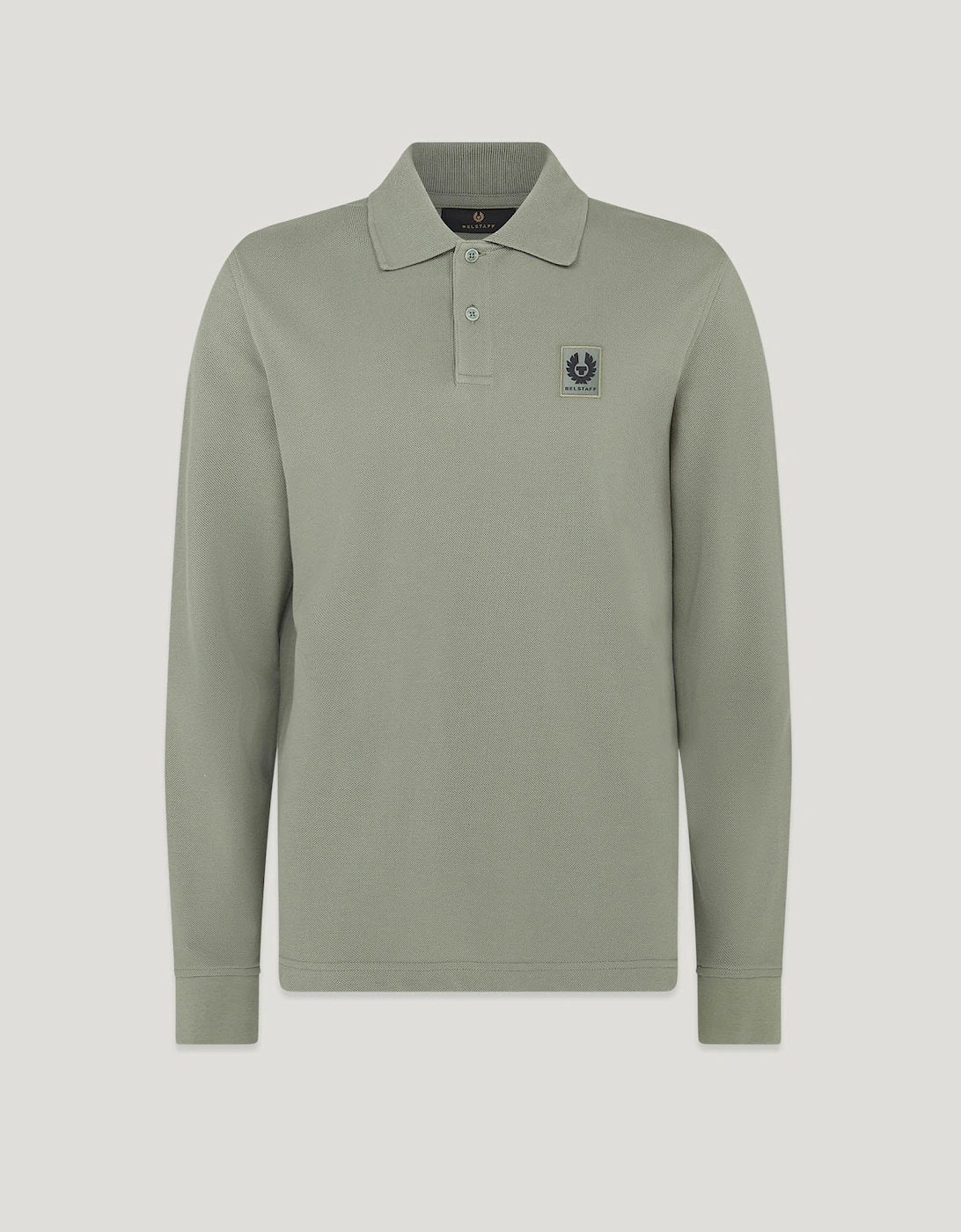 Long Sleeved Mens Essentials Polo - Sage Green, 2 of 1