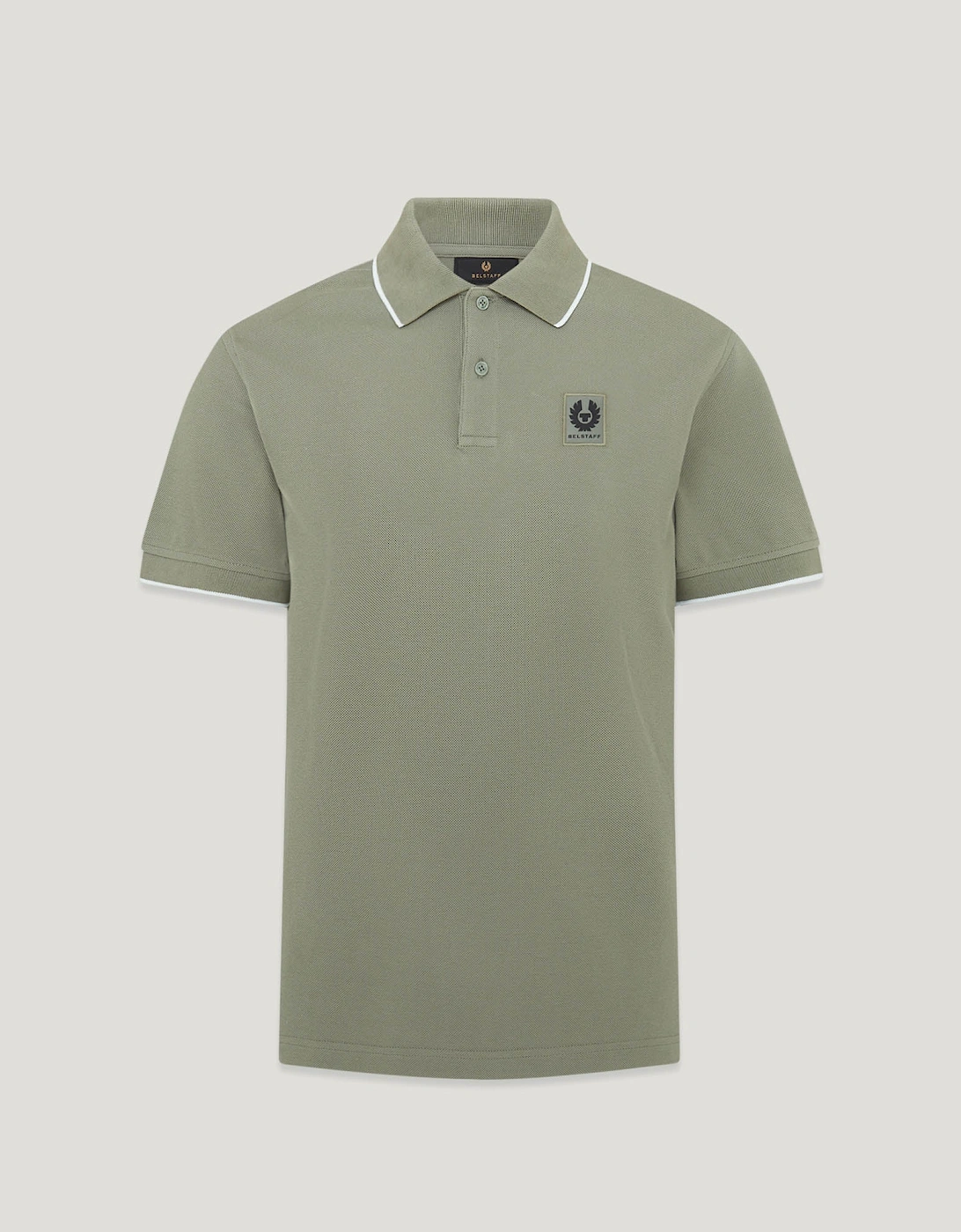 Mens Tipped Polo - Sage Green, 2 of 1