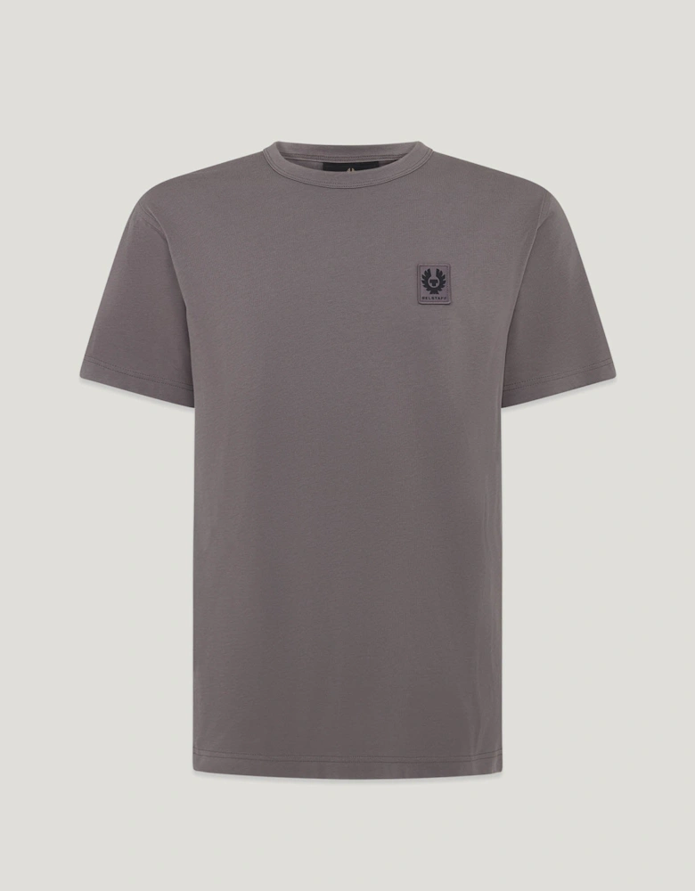 Short Sleeved Mens Logo Patch T-Shirt - Tornado Grey