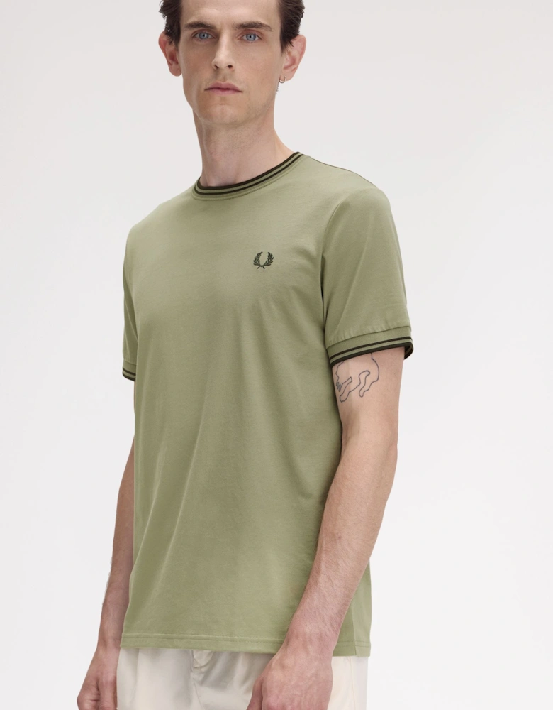 Twin Tipped T-Shirt - Olive Mint/Night Green