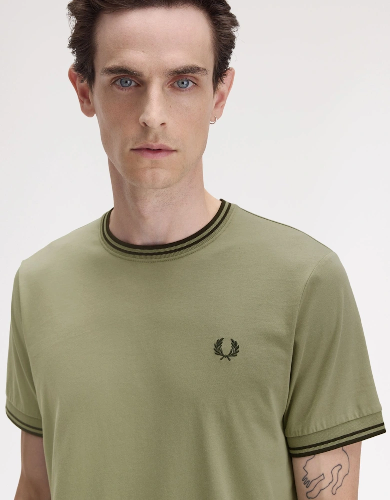 Twin Tipped T-Shirt - Olive Mint/Night Green